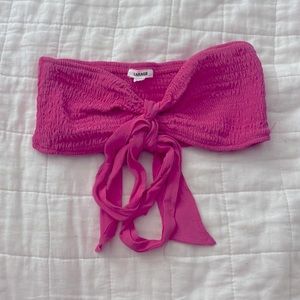 Garage Cropped Pink Top